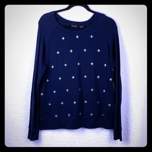 Navy Blue sweater with beading